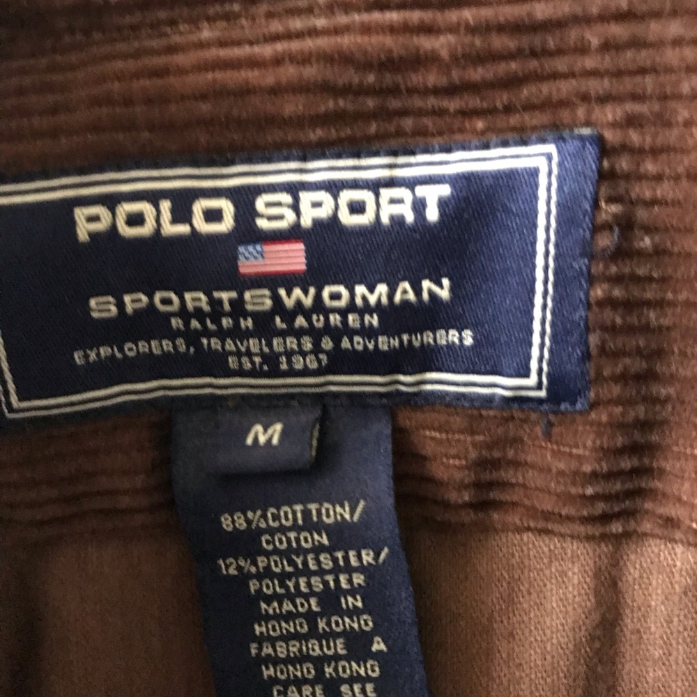 NWOT! ! Polo Sports Woman Corduroy Shirt. Medium. Brown. Price Firm! Really!!! - Picture 4 of 11